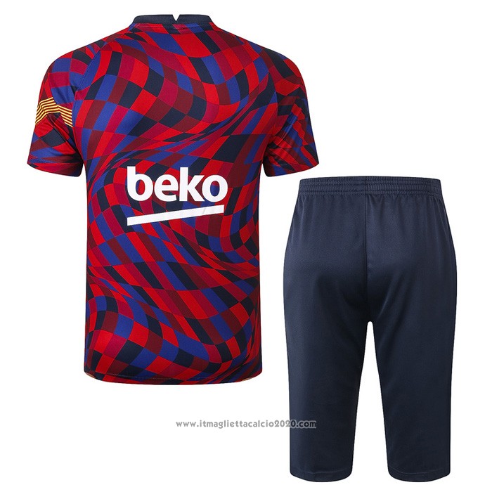 Tuta da Track FC Barcellona Manica Corta 2020 2021 Rosso